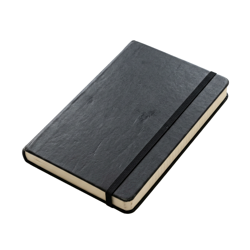 Classic black Moleskine notebook with elastic band closure